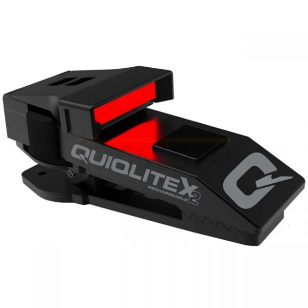 QuiqLite X2 USB Rechargeable Aluminum Housing - Red / White