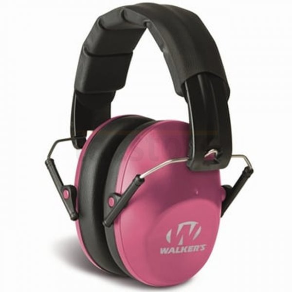 Walkers Low Profile Folding Earmuff - Pink