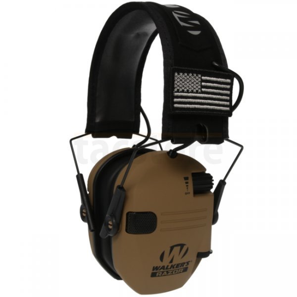 Walkers Razor Patriot Electronic Earmuff - Battle Brown