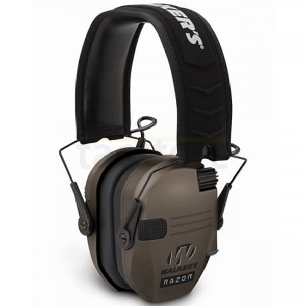 Walkers Razor Slim Electronic Earmuff - Dark Earth