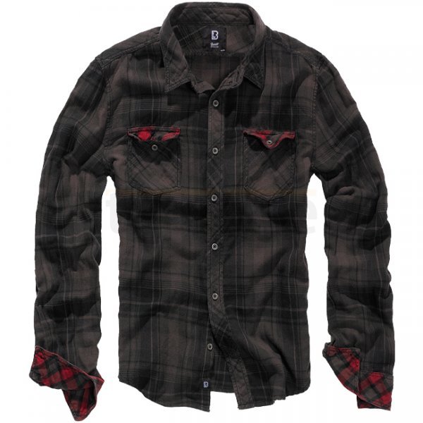 Brandit Checkshirt Duncan - Brown / Black - 3XL