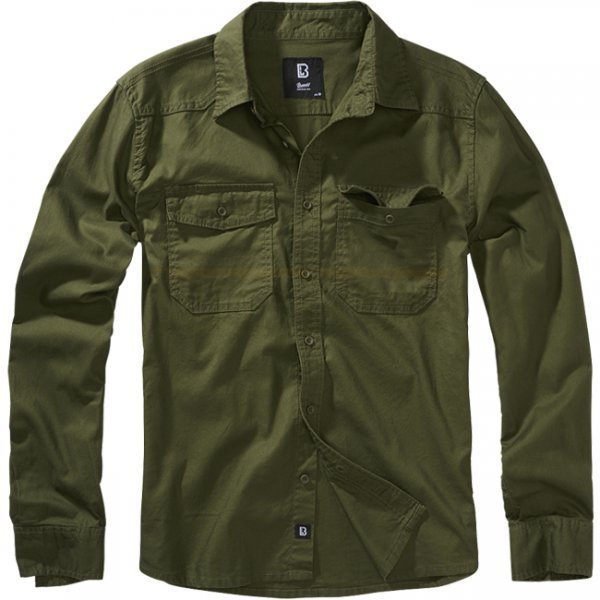 Brandit Flanellshirt - Olive - S