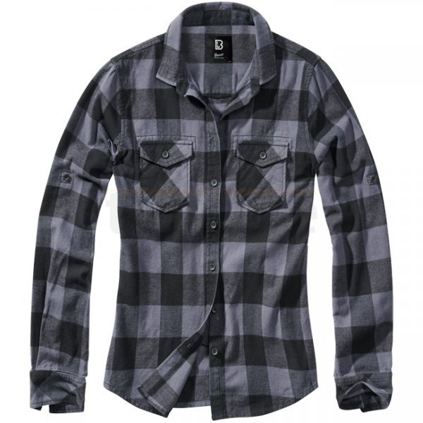 Brandit Amy Flanell Shirt Girls - Black / Grey - M