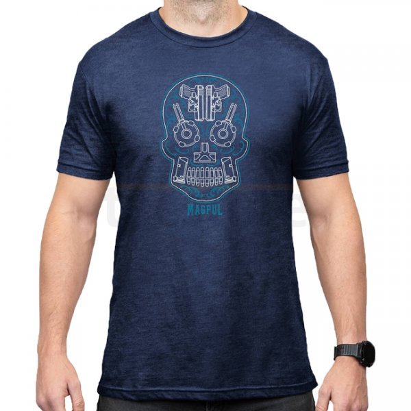 Magpul Sugar Skull Blend T-Shirt - Navy - S