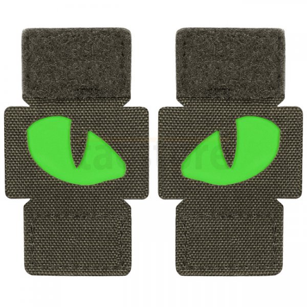 M-Tac Green Tiger Eyes Laser Cut Patch - Ranger Green