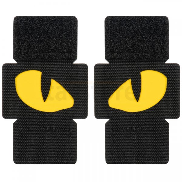 M-Tac Yellow Tiger Eyes Laser Cut Patch - Black