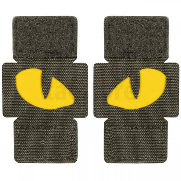 M-Tac Yellow Tiger Eyes Laser Cut Patch - Ranger Green