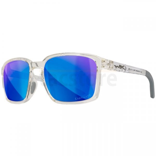 Wiley X WX Alfa Captivate Polarized Blue Mirror - Transparent