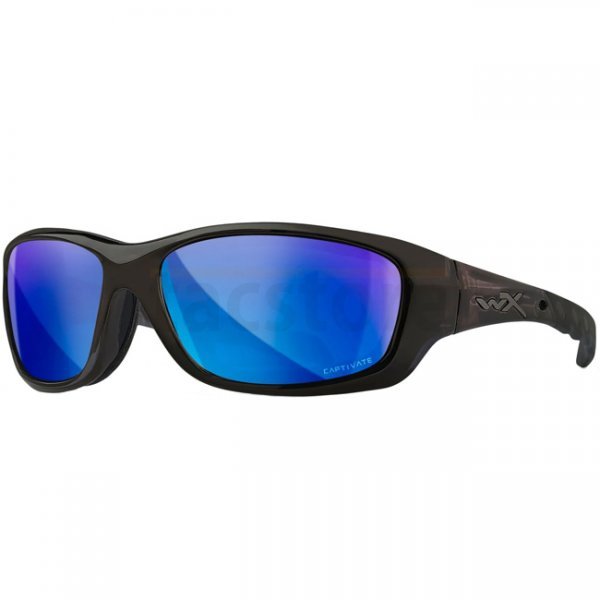 Wiley X WX Gravity Captivate Polarized Blue Mirror - Black