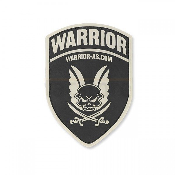 Warrior Rubber Logo Shield - Black