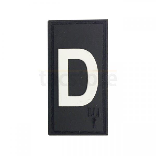 Pitchfork Letter D Patch - Black