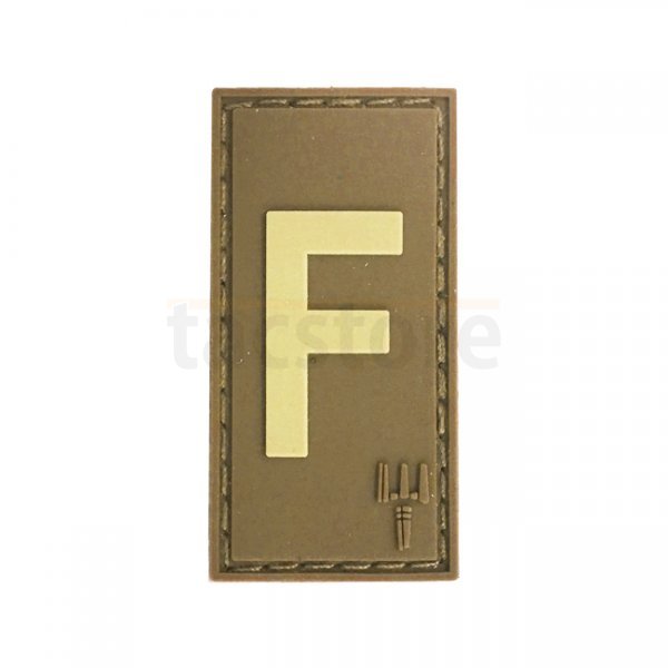 Pitchfork Letter F Patch - Tan