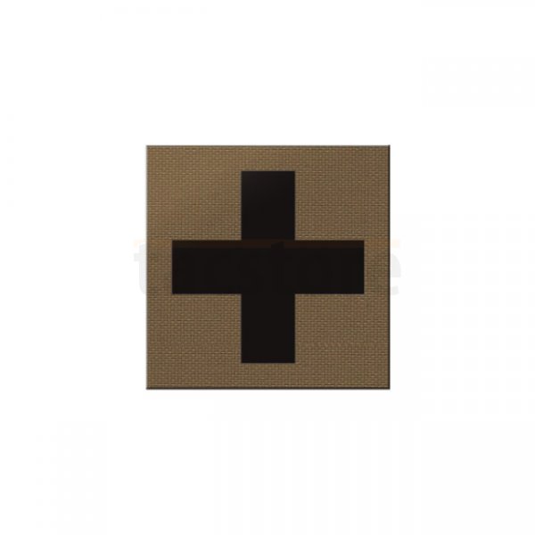 Pitchfork Medic Cross IR Square Print Patch - Coyote