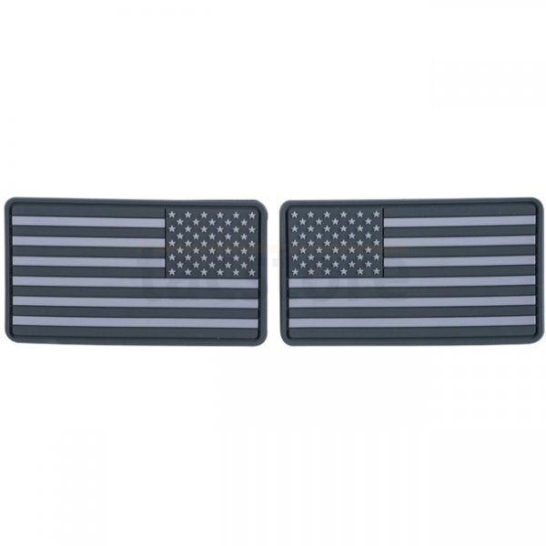 Helikon-Tex USA Large Flag PVC Patch Set 2pcs - Grey