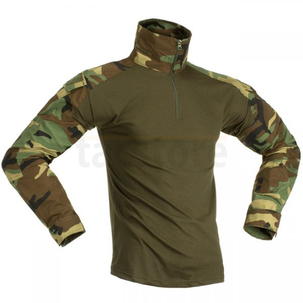 Invader Gear Combat Shirt - Woodland - 2XL