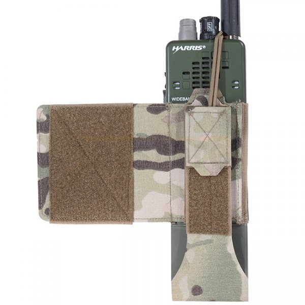 Warrior Laser Cut Wing Velcro MBITR/Harris Radio Pouch Left Side - Multicam