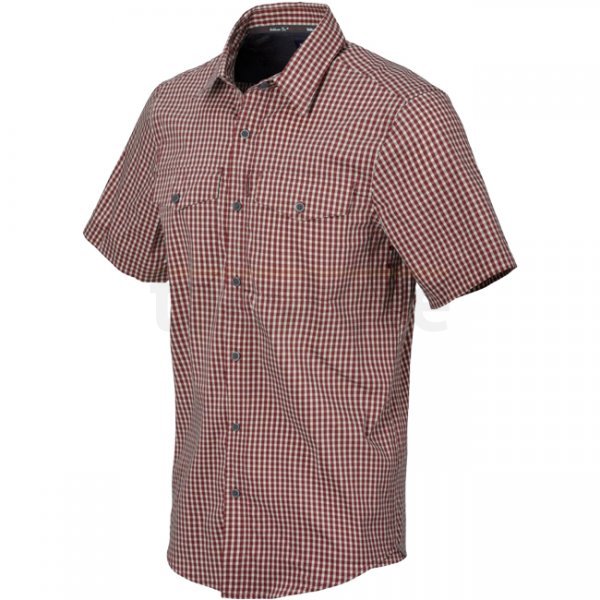 Helikon-Tex Covert Concealed Carry Short Sleeve Shirt - Dirt Red Checkered - 3XL