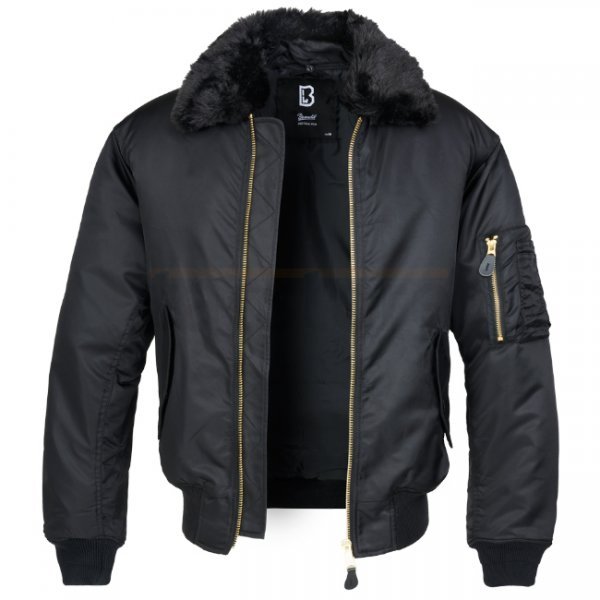 Brandit MA2 Jacket Fur Collar - Black - L