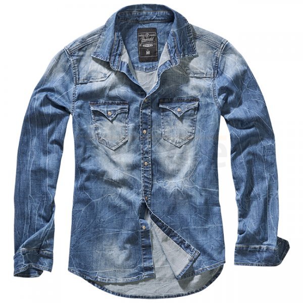 Brandit Riley Denimshirt - Denim Blue - S