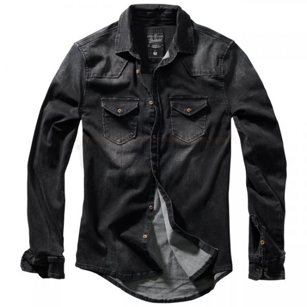 Brandit Riley Denimshirt - Black - 5XL