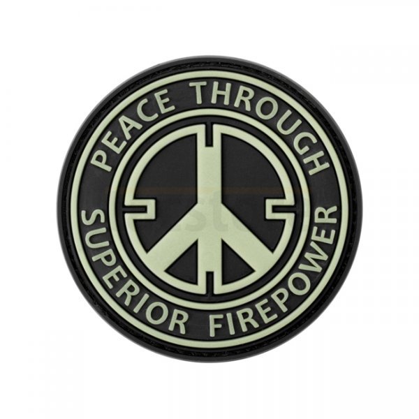 JTG Peace Rubber Patch - Glow in the Dark