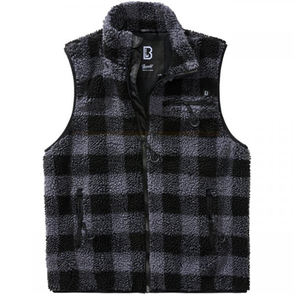 Brandit Teddyfleece Vest Men - Black / Grey - S