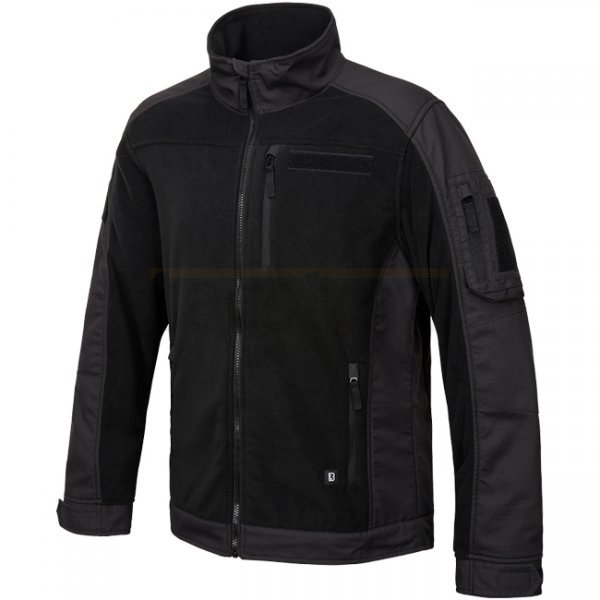 Brandit Fleecejacket Ripstop - Black - M