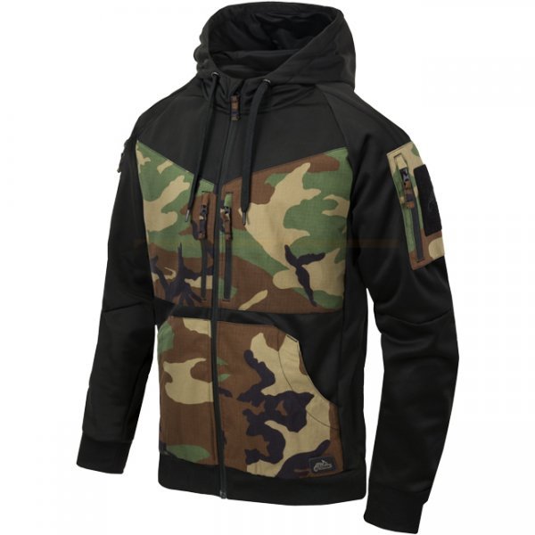 Helikon-Tex Rogue Tactical Hoodie FullZip - Black / US Woodland - S