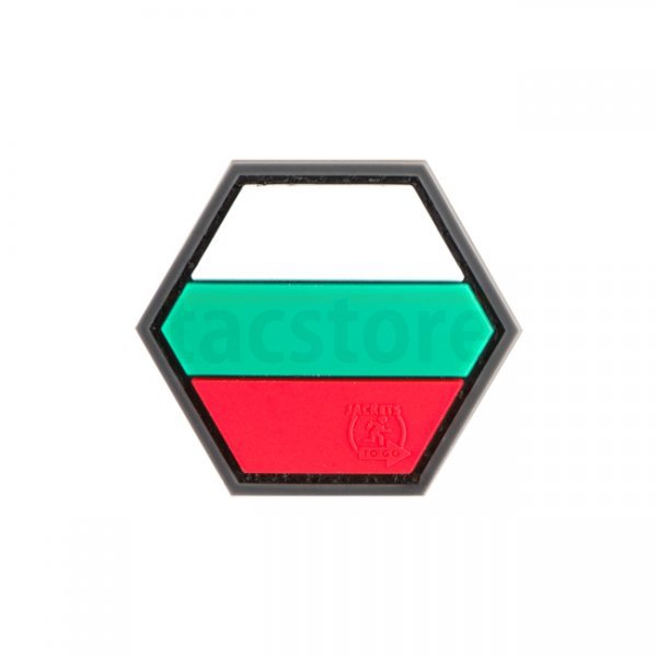 JTG Hexagon Bulgarian Flag Rubber Patch - Black