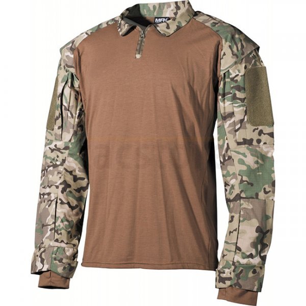 MFHHighDefence US Tactical Shirt Long Sleeve - Operation Camo - 2XL