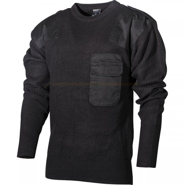 MFH BW Pullover Chest Pocket Polyacryl - Black - 62