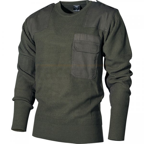 MFH BW Pullover Chest Pocket Polyacryl - Olive - 54