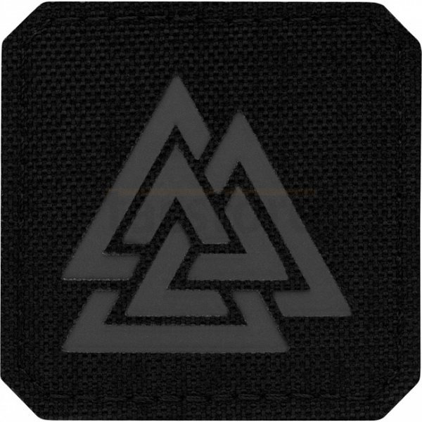 M-Tac Valknut Laser Cut Square Patch - Black / Grey