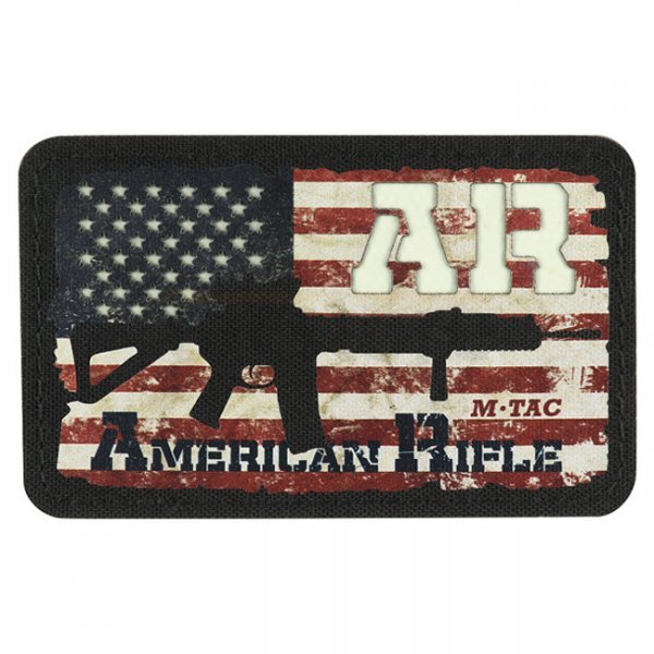 M-Tac AR-15 American Rifle Print Patch GID - Black