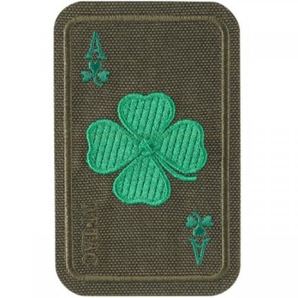 M-Tac Lucky Card Embroidery Patch - Ranger Green