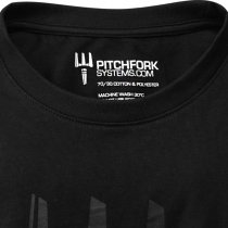 Pitchfork Trident Print T-Shirt - Black - XL