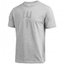 Pitchfork Trident Print T-Shirt - Heather Grey - XL