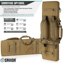 Savior Equipment Urban Warfare Double Rifle Bag 36 Inch - Dark Earth