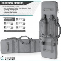 Savior Equipment Urban Warfare Double Rifle Bag 46 Inch - Grey