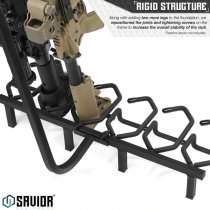 Savior Equipment Mobile Firearm Rack Stand 6 Rifles & 8 Pistols - Black