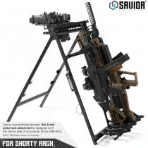 Savior Equipment Shorty Rifle Rack Pistol Rack Attachment 8 Slots - Black