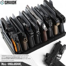 Savior Equipment Pistol Rack 4 Slots - Grey