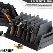 Savior Equipment Pistol Rack 4 Slots - Grey