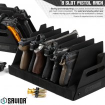 Savior Equipment Pistol Rack 8 Slots - Black