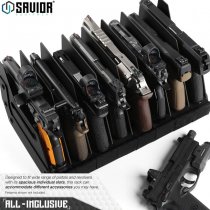 Savior Equipment Pistol Rack 8 Slots - Black