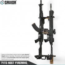 Savior Equipment Angle Adjustable Rifle Wall Rack 3 Slots - RAL 8000