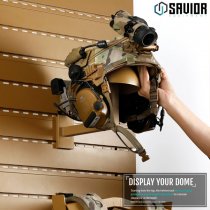 Savior Equipment Wall Rack System Helmet Rack - RAL 8000