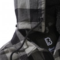 Brandit Lumberjacket Hooded - Black / Charcoal - 3XL