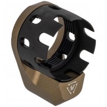 Strike Industries AR Enhanced Castle Nut & Extended End Plate - Dark Earth