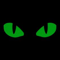 M-Tac Green Tiger Eyes Laser Cut Patch - Black